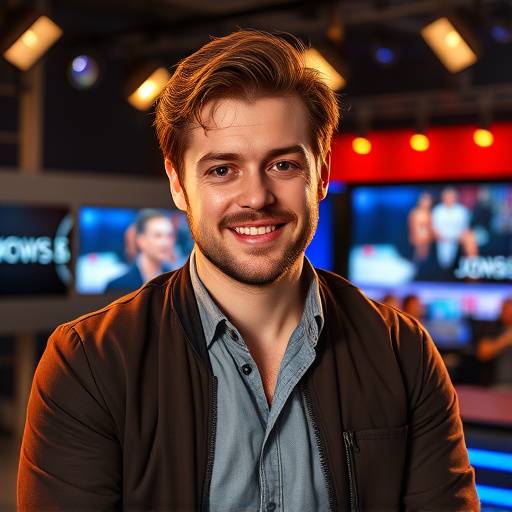 Jonas i studio under Kveldsnytt og Musikk