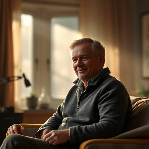 Martin i studio under Helgemorgen